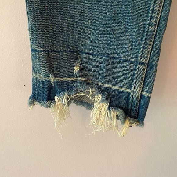 Abercrombie & Fitch High Rise Mom Jean Distressed Medium Wash Women 10 / 30 Long - Picture 6 of 13